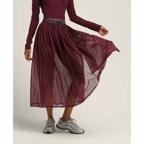 WILSON Limitless Port Royal Sheer MIDI Skirt Size M NEW New - Picture 1 of 4